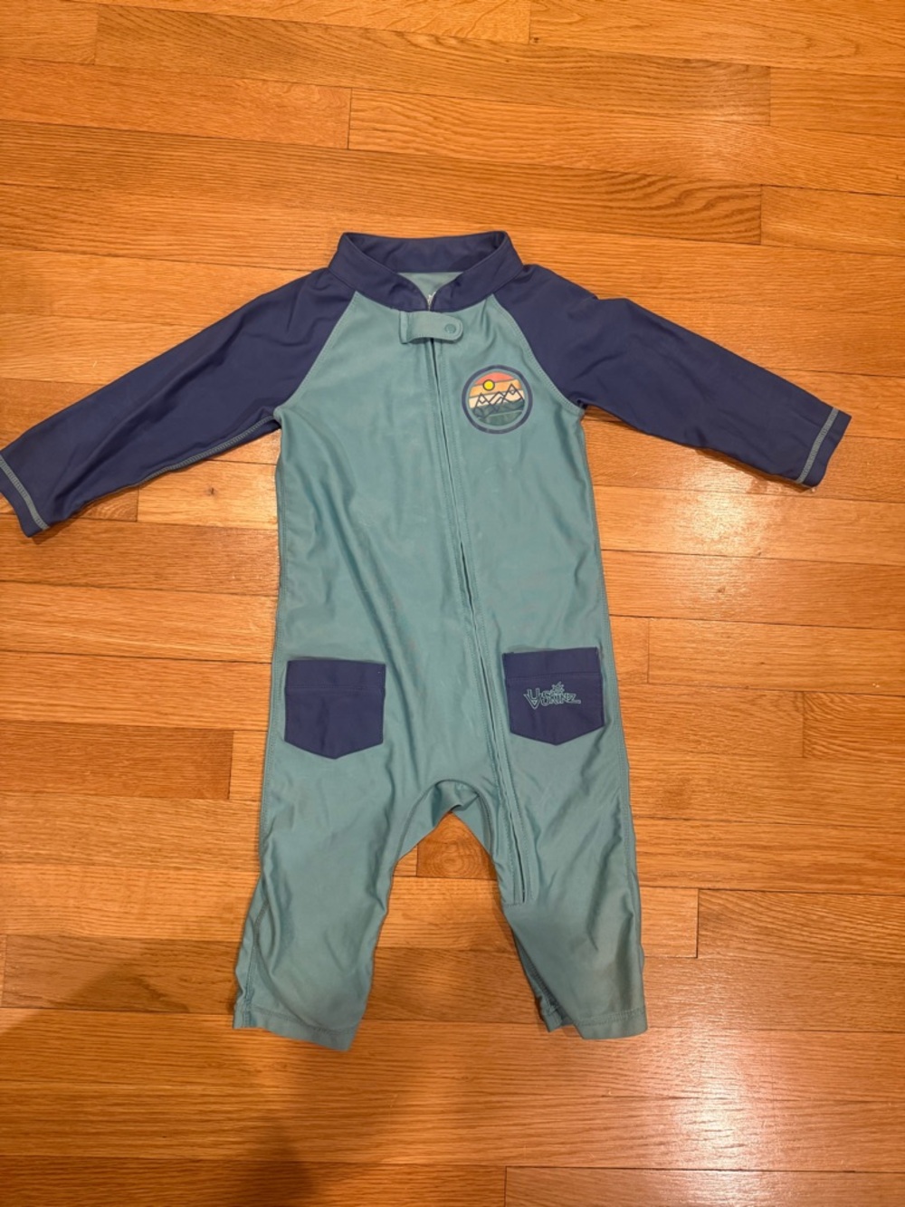 3T UPF50 Rash Guard Suit in Teal and Navy